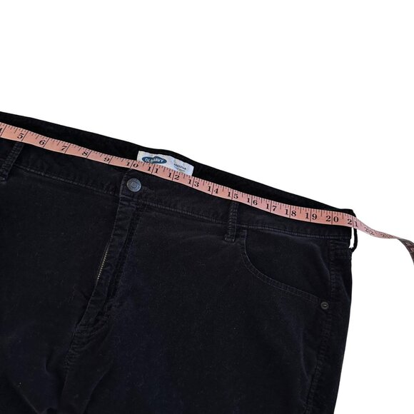 Old Navy Plus Size 20 Tall Rockstar Super Skinny Black Velvet Pants Whimsigoth - Picture 6 of 8